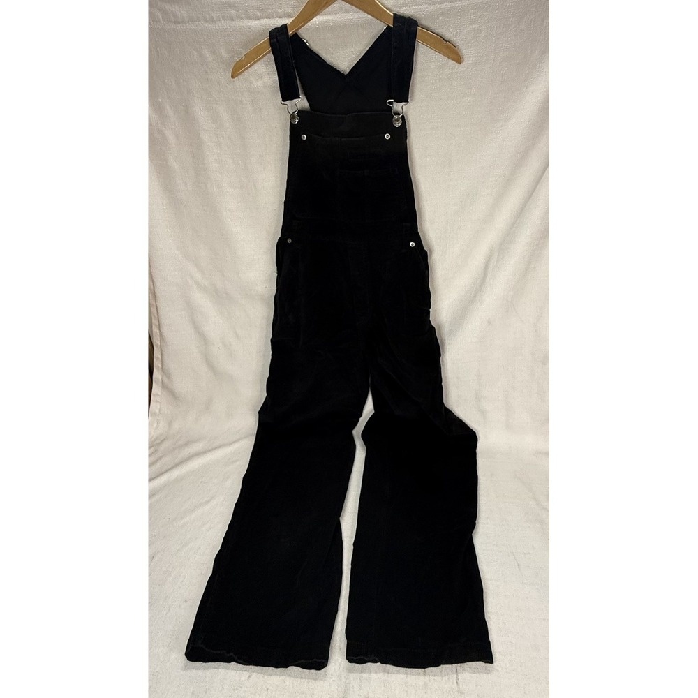 Vintage Y2K 90's Canyon River Blues Size Med Black Courderoy Overalls - Picture 4 of 10